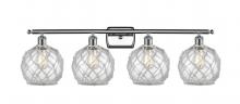 Innovations Lighting 516-4W-PC-G122-8RW-LED - Farmhouse Rope - 4 Light - 38 inch - Polished Chrome - Bath Vanity Light