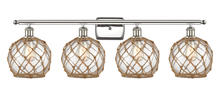 Innovations Lighting 516-4W-PN-G122-8RB-LED - Farmhouse Rope - 4 Light - 38 inch - Polished Nickel - Bath Vanity Light