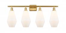  516-4W-SG-G651-7 - Cindyrella - 4 Light - 37 inch - Satin Gold - Bath Vanity Light