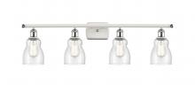  516-4W-WPC-G394 - Ellery - 4 Light - 35 inch - White Polished Chrome - Bath Vanity Light