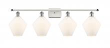  516-4W-WPC-G651-8 - Cindyrella - 4 Light - 38 inch - White Polished Chrome - Bath Vanity Light