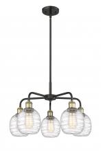  516-5CR-BAB-G1013 - Belfast - 5 Light - 24 inch - Black Antique Brass - Chandelier