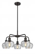  516-5CR-OB-G92 - Fenton - 5 Light - 25 inch - Oil Rubbed Bronze - Chandelier