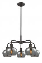  516-5CR-OB-G93 - Fenton - 5 Light - 25 inch - Oil Rubbed Bronze - Chandelier