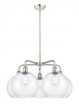  516-5CR-PN-G122-10 - Athens - 5 Light - 28 inch - Polished Nickel - Chandelier