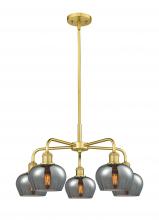  516-5CR-SG-G93 - Fenton - 5 Light - 25 inch - Satin Gold - Chandelier