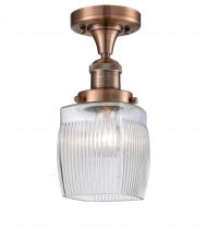 Innovations Lighting 517-1CH-AC-G302 - Colton - 1 Light - 6 inch - Antique Copper - Semi-Flush Mount