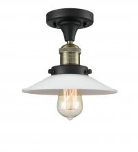 Innovations Lighting 517-1CH-BAB-G1-LED - Halophane - 1 Light - 9 inch - Black Antique Brass - Semi-Flush Mount