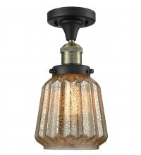 Innovations Lighting 517-1CH-BAB-G146 - Chatham - 1 Light - 7 inch - Black Antique Brass - Semi-Flush Mount