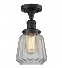 Innovations Lighting 517-1CH-BK-G142-LED - Chatham - 1 Light - 7 inch - Matte Black - Semi-Flush Mount