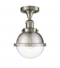 Innovations Lighting 517-1CH-SN-HFS-62-SN-LED - Hampden - 1 Light - 7 inch - Brushed Satin Nickel - Semi-Flush Mount