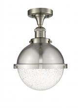 Innovations Lighting 517-1CH-SN-HFS-84-SN-LED - Hampden - 1 Light - 9 inch - Brushed Satin Nickel - Semi-Flush Mount