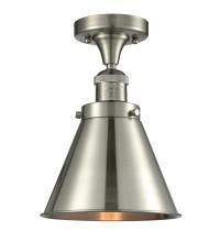  517-1CH-SN-M13-SN - Appalachian - 1 Light - 8 inch - Brushed Satin Nickel - Semi-Flush Mount