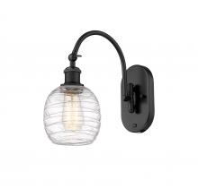  518-1W-BK-G1013 - Belfast - 1 Light - 6 inch - Matte Black - Sconce