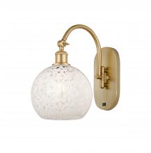  518-1W-SG-G1216-8WM - White Mouchette - 1 Light - 8 inch - Satin Gold - Sconce