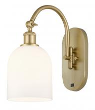  518-1W-SG-G558-6GWH - Bella - 1 Light - 6 inch - Satin Gold - Sconce