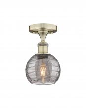 Innovations Lighting 616-1F-AB-G1213-6SM - Athens Deco Swirl - 1 Light - 6 inch - Antique Brass - Semi-Flush Mount