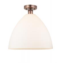  616-1F-AC-GBD-161 - Bristol - 1 Light - 16 inch - Antique Copper - Semi-Flush Mount