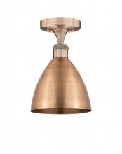  616-1F-AC-MBD-75-AC - Bristol - 1 Light - 8 inch - Antique Copper - Semi-Flush Mount