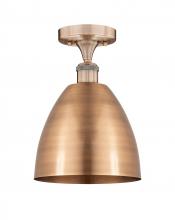  616-1F-AC-MBD-9-AC - Bristol - 1 Light - 9 inch - Antique Copper - Semi-Flush Mount