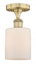  616-1F-BB-G111 - Cobbleskill - 1 Light - 5 inch - Brushed Brass - Semi-Flush Mount