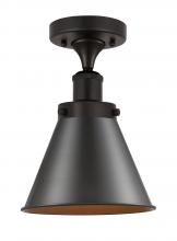  616-1F-OB-M13-OB - Appalachian - 1 Light - 8 inch - Oil Rubbed Bronze - Semi-Flush Mount