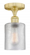 Innovations Lighting 616-1F-SG-G112 - Cobbleskill - 1 Light - 5 inch - Satin Gold - Semi-Flush Mount