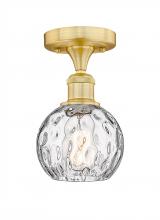 Innovations Lighting 616-1F-SG-G1215-6 - Athens Water Glass - 1 Light - 6 inch - Satin Gold - Semi-Flush Mount