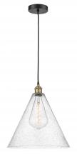  616-1P-BAB-GBC-164 - Berkshire - 1 Light - 16 inch - Black Antique Brass - Cord hung - Pendant