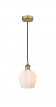  616-1P-BB-G461-6 - Norfolk - 1 Light - 6 inch - Brushed Brass - Cord hung - Mini Pendant