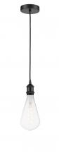  616-1P-BK-BB125LED - Edison - 1 Light - 6 inch - Matte Black - Cord hung - Mini Pendant