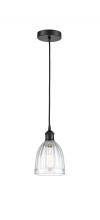  616-1P-BK-G442 - Brookfield - 1 Light - 6 inch - Matte Black - Cord hung - Mini Pendant