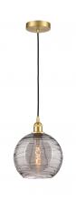 Innovations Lighting 616-1P-SG-G1213-10SM - Athens Deco Swirl - 1 Light - 10 inch - Satin Gold - Cord hung - Mini Pendant