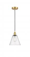 Innovations Lighting 616-1P-SG-GBC-84-LED - Berkshire - 1 Light - 8 inch - Satin Gold - Cord hung - Mini Pendant