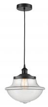  616-1PH-BK-G542 - Oxford - 1 Light - 12 inch - Matte Black - Mini Pendant