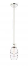  616-1S-PN-G557-6CL - Vaz - 1 Light - 6 inch - Polished Nickel - Cord hung - Mini Pendant