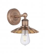  616-1W-AC-M17-AC - Scallop - 1 Light - 8 inch - Antique Copper - Sconce