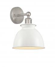 Innovations Lighting 616-1W-SN-M14-W - Adirondack - 1 Light - 8 inch - Brushed Satin Nickel - Sconce