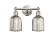  616-2W-SN-G559-5ME - Bridal Veil - 2 Light - 14 inch - Brushed Satin Nickel - Bath Vanity Light