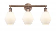  616-3W-AC-G651-6 - Cindyrella - 3 Light - 24 inch - Antique Copper - Bath Vanity Light