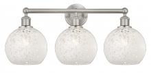 Innovations Lighting 616-3W-SN-G1216-8WM - White Mouchette - 3 Light - 26 inch - Satin Nickel - Bath Vanity Light