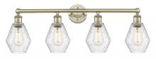  616-4W-AB-G654-6 - Cindyrella - 4 Light - 33 inch - Antique Brass - Bath Vanity Light