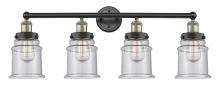  616-4W-BAB-G184 - Canton - 4 Light - 33 inch - Black Antique Brass - Bath Vanity Light