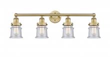  616-4W-BB-G184S - Canton - 4 Light - 32 inch - Brushed Brass - Bath Vanity Light