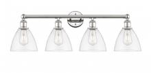  616-4W-PN-GBD-752 - Bristol - 4 Light - 35 inch - Polished Nickel - Bath Vanity Light