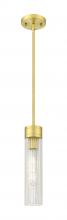  617-1S-SG-G617-11SCL - Boreas - 1 Light - 3 inch - Satin Gold - Stem Hung - Mini Pendant