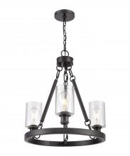 Innovations Lighting 820-BK-G804 - Clymer - 3 Light - 20 inch - Matte Black - Chain Hung - Mini Chandelier