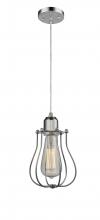  900-1P-PC-CE513-PC - Muselet - 1 Light - 6 inch - Polished Chrome - Cord hung - Mini Pendant