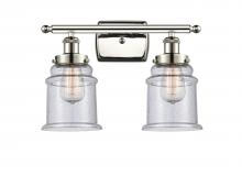  916-2W-PN-G184 - Canton - 2 Light - 16 inch - Polished Nickel - Bath Vanity Light