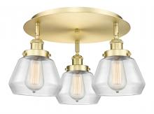  916-3C-SG-G172 - Fulton - 3 Light - 19 inch - Satin Gold - Flush Mount